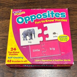 Opposites Fun-to-Know Puzzles - Pink